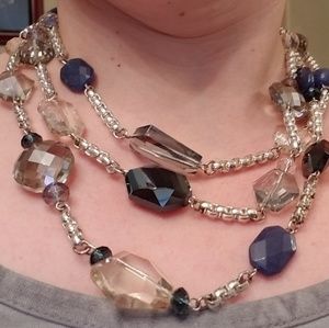 WHBM 3 rows necklace
